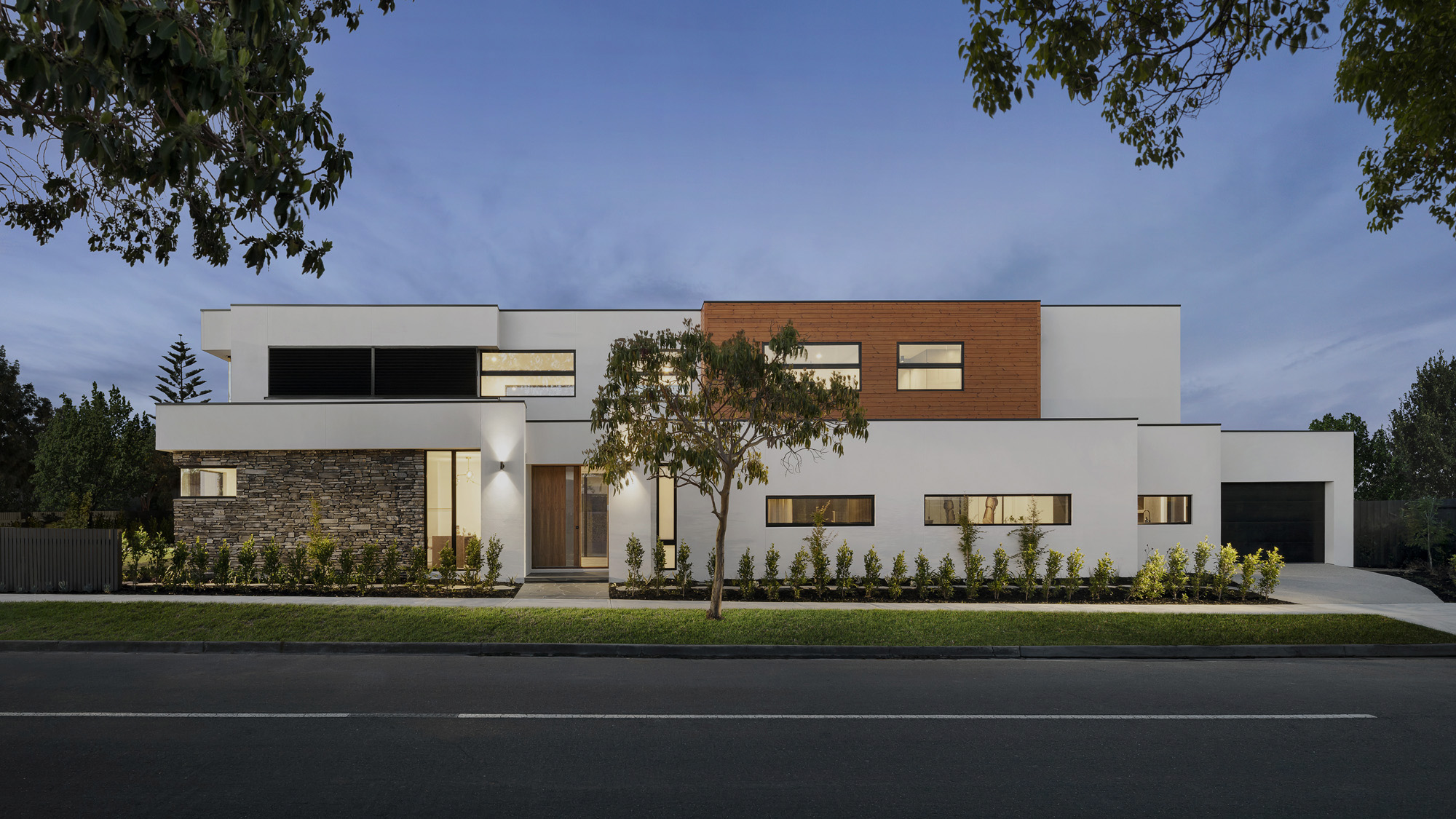 A modern home featuring M.C.G aluminium windows and doors